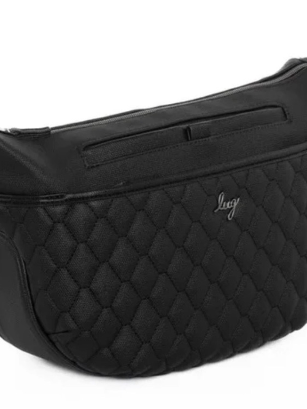 Lug Quilted Black Crossbody Bag